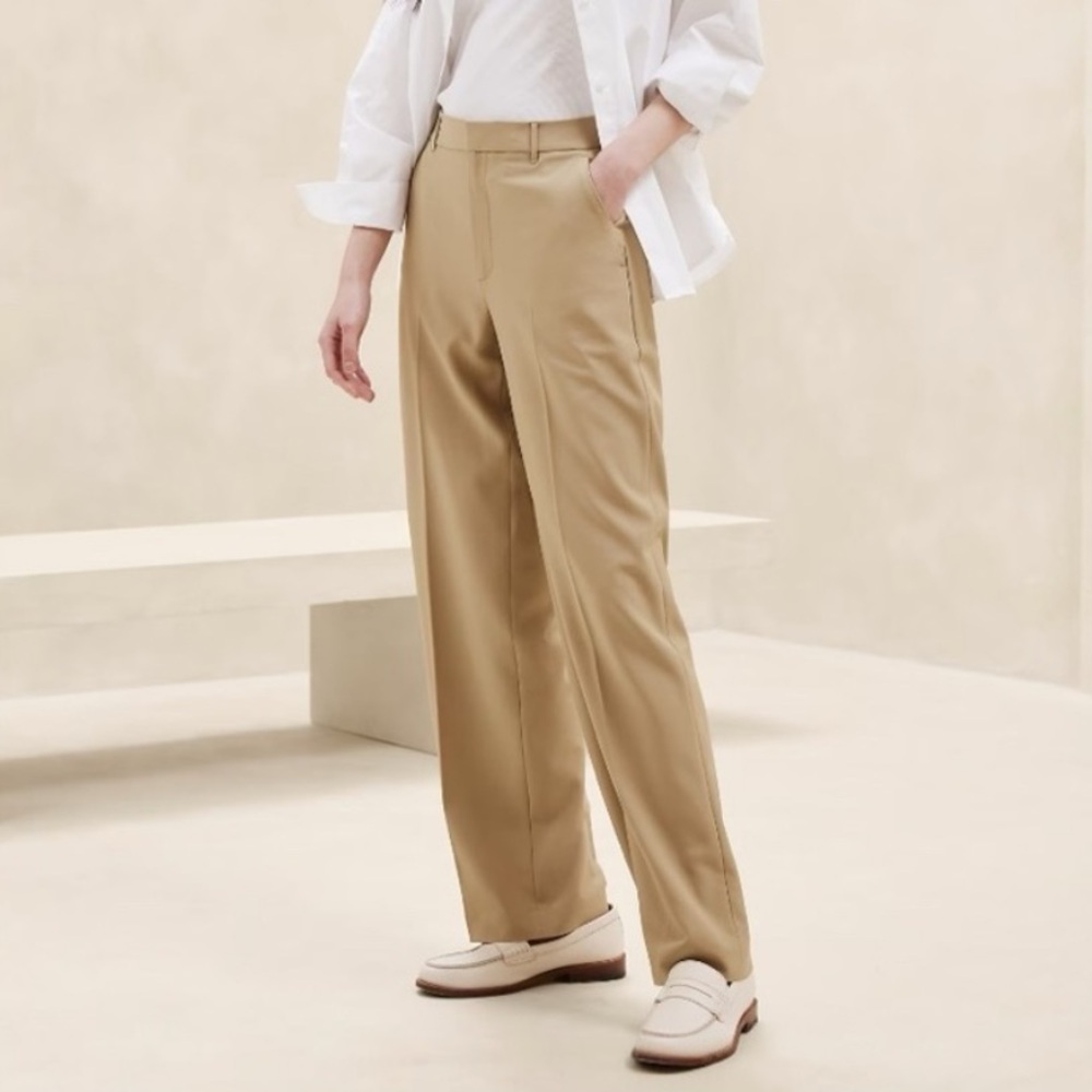 Banana Republic NEW Sculpted Stretch Trousers Straight Leg 12 Business Office